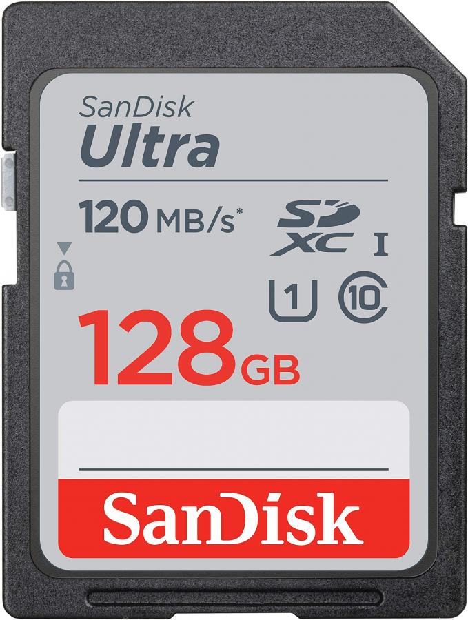 SanDisk Ultra Scheda di memoria SDHC da 128 GB, fino a 120 MB/s, classe 10, UHS-I, V10