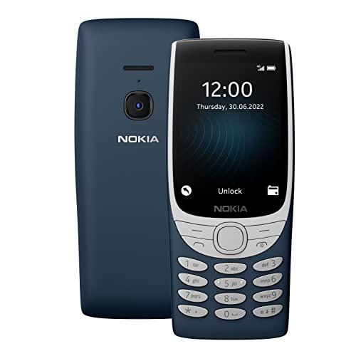 Nokia 8210 Feature Phone con connettività 4G, ampio display, lettore MP3 integrato, radio FM wireless e classico gioco Snake (Dual SIM) - Blu