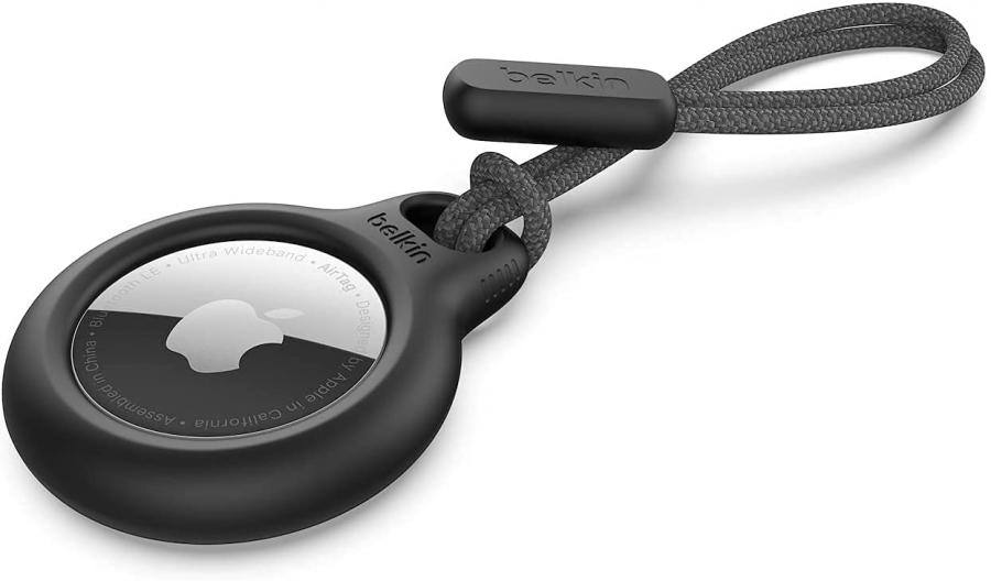 Belkin Custodia per AirTag con Laccetto (Secure Holder, Guscio Protettivo Antigraffio per Air Tag), Nero