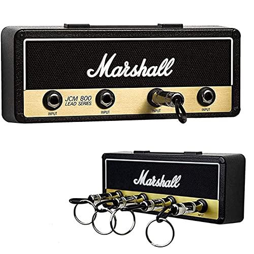 Marshall Portachiavi a Parete Porta Chiavi da Muro Per Casa Jack II Rack  2.0 JCM800 Gancio Per Amplificatore Per Chitarra Attaccapanni da Muro  Articoli Per la Casa, con 4 portachiavi, Nero