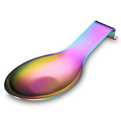 Appoggia cucchiaio in acciaio spazzolato Robusto e resistente forchetta e altri utensili argento opaco Portamestolo utile anche per coltello mDesign Set da 2 Porta cucchiaio da cucina 
