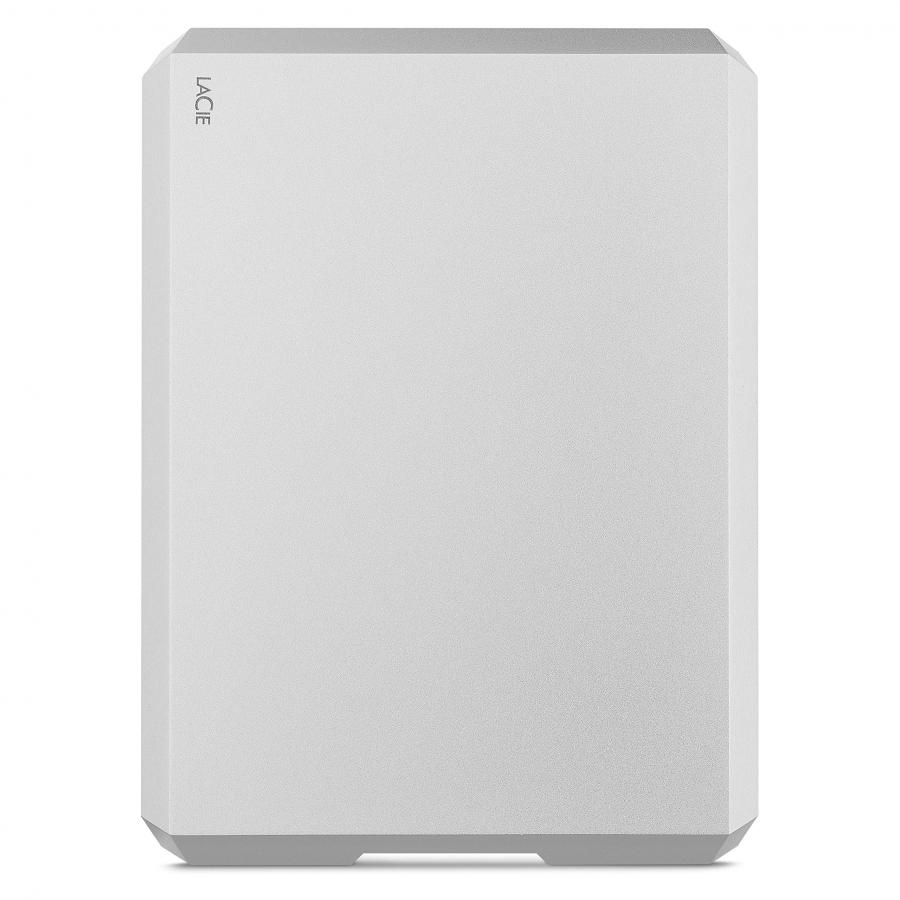 LaCie Mobile Drive, 4 TB, Hard Disk Esterno Portatile, USB-C, USB 3.0, Moon Silver, 2 anni di servizi Rescue (STHG4000400)