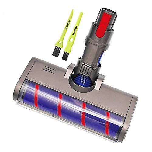 Italdos Spazzola Motorizzata Elettrica Turbo compatibile per Dyson V7 V8 V10 V11 Spazzola a Rullo con Setola Morbida per Parquet Piastrelle con Luce LED Automatico