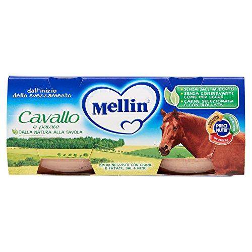 Mellin Omogeneizzato con Carne di Cavallo, Confezione da 2, 160g