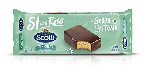 Si con Riso - Merendina Ricoperta con Cioccolato - Merenda Senza Lattosio e Senza Olio di Palma - 264 g