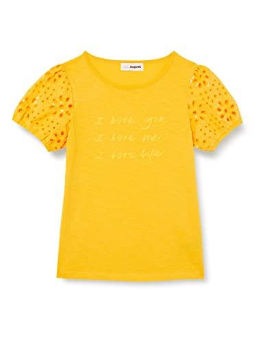 Desigual TS_Castell T-Shirt, Giallo, 11-12 Anni Bambina