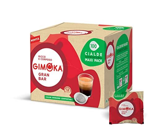 Gimoka - Cialde Ese 44, Compatibili con Sistema Easy Serving Espresso, in Carta Compostabile, Gusto Gran Bar Intenso, 100 Cialde Caffè