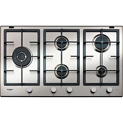 WHIRLPOOL GMAL 9522/IXL PIANO COTTURA 86 CM 5 FUOCHI GAS MULTI LEVEL FLAME 9 LIVELLI POTENZA INOX IXELIUM COMANDI FRONTALI