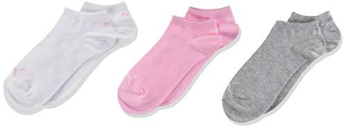 PUMA Kids' Invisible Socks (3 Pack), calze Unisex bambini e ragazzi, Acqua Di Rose, 35-38 confezione da 3