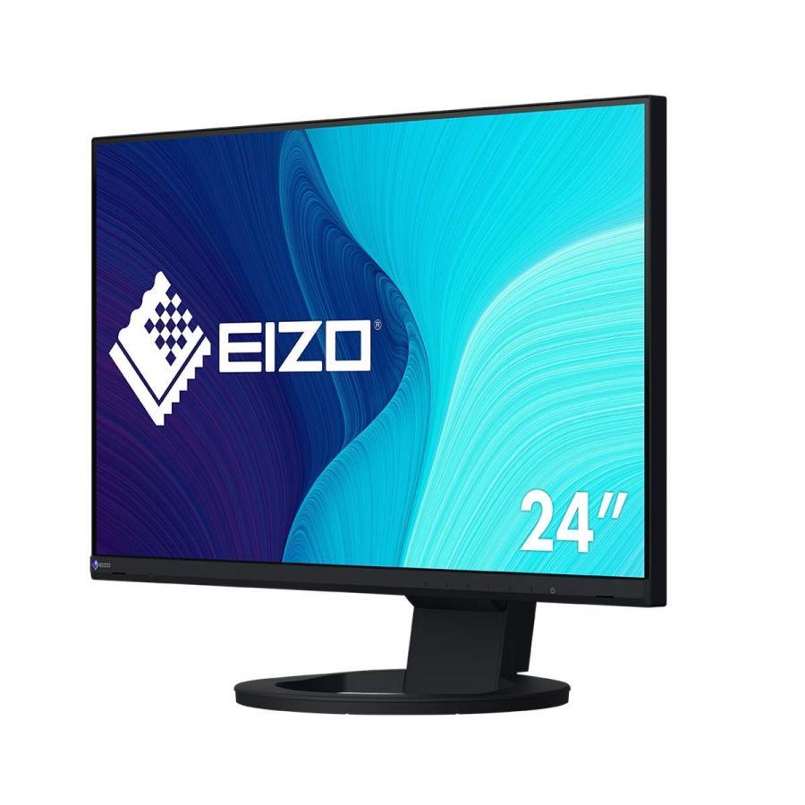 EIZO FlexScan EV2480-BK monitor da 60,5 cm (23,8 pollici) (HDMI, USB 3.1 Hub, USB 3.1 tipo C, DisplayPort, tempo di risposta 5 ms, risoluzione 1920 x 1080) nero