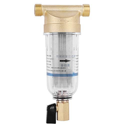 Mutuer Spin-Down Filtro Acqua sedimenti, depuratore Anteriore Rame prefiltro controlavaggio Rimuovere sedimenti ruggine raschiatore alloggiamento Incorporato(1/2