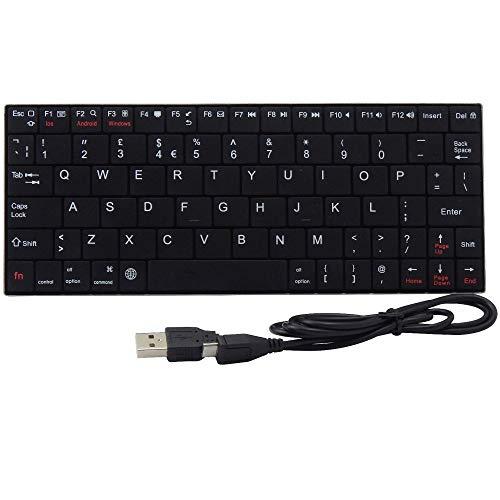 TASTIERA BLUETOOTH 3.0 HB 2000 Per Windows Android iPhone iMac UK COLORE NERO