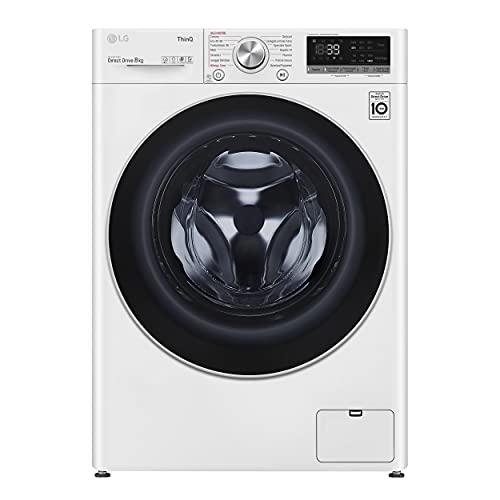 LG F4WV708S1E Lavatrice a Carica Frontale 8 Kg, 1400 Giri/min, Wi-Fi, Intelligenza Artificiale AI DD, Vapore Igienizzante, TurboWash 360, Motore Inverter Direct Drive, 60 x 85 x 47.5 cm, Bianco