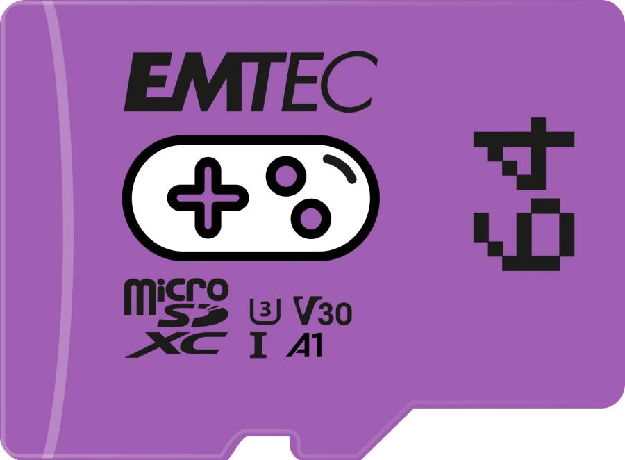 EMTEC ECMSDM64GXCU3G - Scheda MicroSD da 64 GB, velocità di scrittura 95 MB/s, velocità di lettura, 100 MB/s, colore: Viola