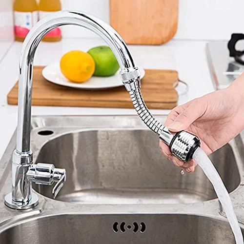 Aeratore Rubinetto 2510/S, Rompigetto per rubinetto cucina cannuccia flessibile in ottone cromato nero, doccetta per lavandino, Rompigetto Rubinetto, Risparmio d'Acqua