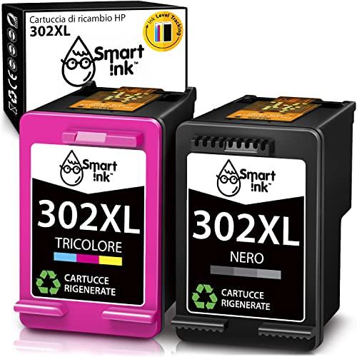 Smart Ink Rigenerato Cartucce d'inchiostro per HP 302XL 302 XL (Nero &  Colori 2 Combo Pack) per stampanti Deskjet 1110 1112 2130 3630 Envy 4516  4520 4522 4525 Officejet 3830 4650 4655 5220