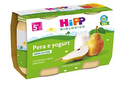 HiPP - Omogeneizzato Di Frutta, Gusto, 24 Vasetti Da 125 G, Pera E Yogurt, 3000 Grammo
