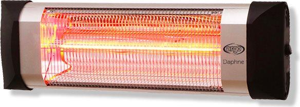 Stufa elettrica a parete al carbonio Potenza 2000 Watt colore Nero / Silver - Daphne