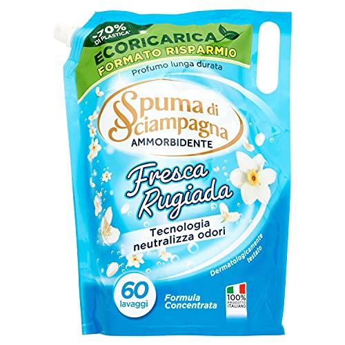 Spuma di Sciampagna Ecoricarica Ammorbidente Concentrato Fresco Puro, 60 Lavaggi, 1500ml