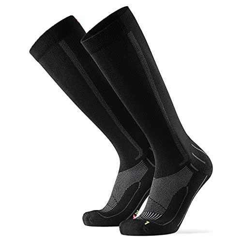 DANISH ENDURANCE Calze a Compressione Graduata 1 Paio (Nero/Grigio, EU 39-42)