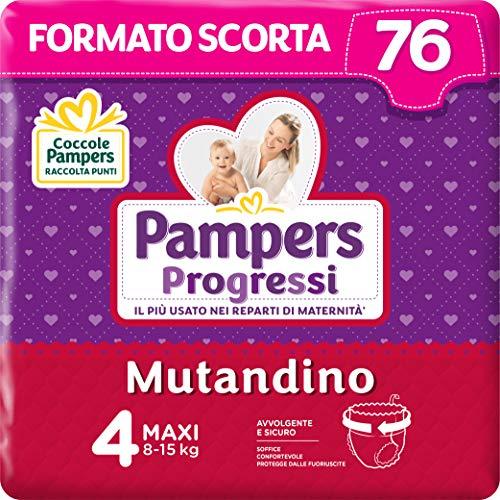 Pampers Progressi Mutandino Maxi, 76 Pannolini, Taglia 4 (8-15 Kg)