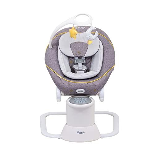GRACO 1AP998STZEU - All Ways Soother, Sdraietta 2 in 1 e dondolo portatile (dalla nascita a 9 mesi circa, 0-9 kg), con vibrazione e velocità di oscillazione regolabile, Stargazer