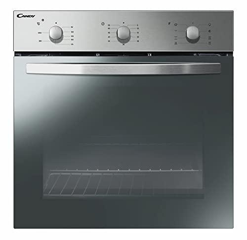 Candy FCS 602 X Forno Elettrico da Incasso, Ventilato, Capacità 65 Litri, Funzione Grill e Pizza, 8 Programmi, 56.8x59.5x59.5 cm, Acciaio Inox, Classe A