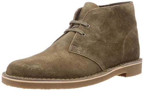 Clarks Desert Boot Bushacre 3, Scarpe Chukka Uomo, Beige (Pelle Scamosciata Sabbia), 42.5 EU
