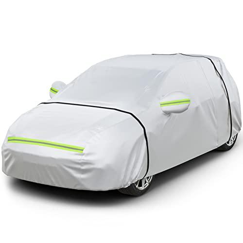 Favoto Telo Copriauto Invernale Felpato da Esterno Impermeabile Telo per  Auto per Berlina 2 Volumi Realizzato in Oxford+Cotone con Zip, Resistente  ad Acqua Polvere Neve Sole Freddo (435x180x160cm)