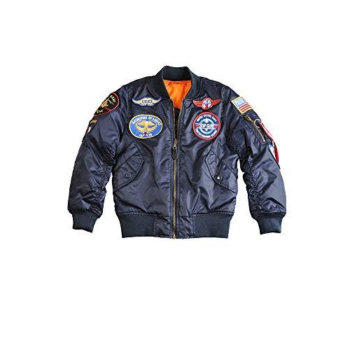 ALPHA INDUSTRIES MA- 1 Patch Kids Giacca, Black, 14 Bambino