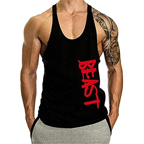 Cabeen Beast Palestra Uomo Canotta Bodybuilding Canottiera Smanicato Cotone Sport Tank Top