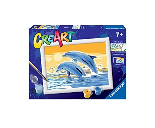 Ravensburger CreArt, Delfini Amici, Dipingere con i Numeri Bambini, Età Raccomandata 7+, Giochi Creativi, 200733