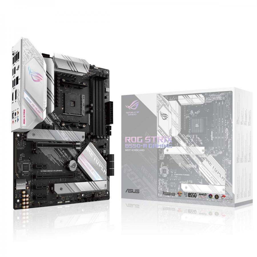 ASUS ROG STRIX B550-A GAMING, Scheda madre AMD B550 Ryzen AM4 Gaming ATX con PCIe® 4.0, stadi di potenza in team, 2.5Gb Ethernet, dual M.2 con dissipatori, SATA 6 Gbps, USB 3.2 Gen 2, Aura Sync RGB