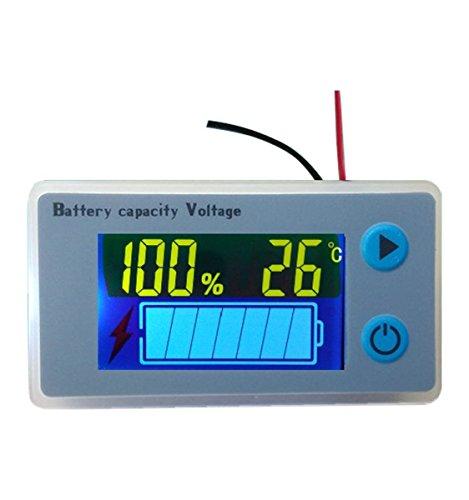 Voltmetro LCD multifunzione per misuratore di capacità della batteria al piombo con display della temperatura