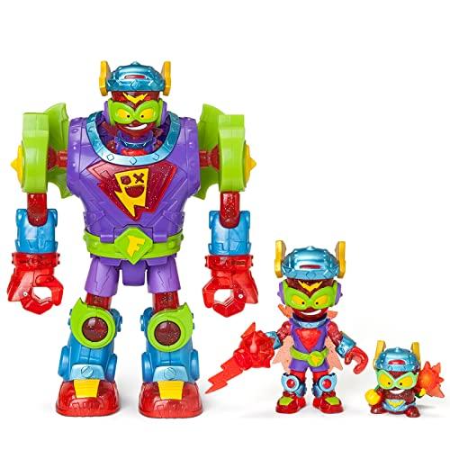 SUPERTHINGS RIVALS OF KABOOM Superbot Fury Storm - Robot articolato con accessori di Combate, 1 Kazoom Kid e 1 SuperThing esclusivi, Multicolore