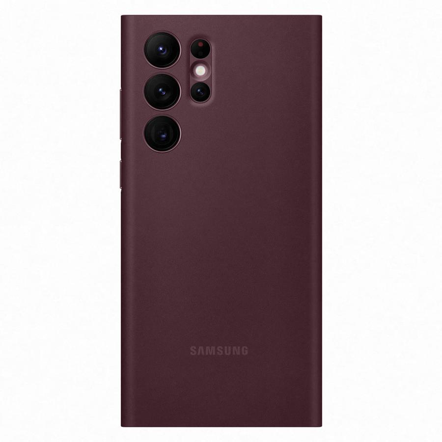 Samsung Smart Clear View Cover per Galaxy S22 Ultra, Burgundy