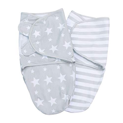 Lilly and Ben® Baby Swaddle Coperta Avvolgente Neonato - S/M o L - Copertina Avvolgente Fascia Nanna - Set di 2