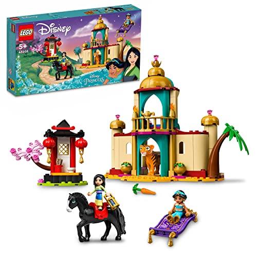 LEGO Disney Princess L’Avventura di Jasmine e Mulan, Playset con 2 Mini Bamboline, Cavallo e Tigre, 43208