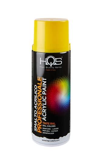 HQS Bomboletta di Vernice Spray Acrilica Colori Ral (Ral 1021 Giallo Cadmio)