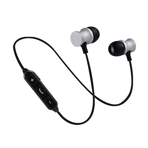 Cuffie Bluetooth in metallo per Xiaomi Mi 9T Pro Smartphone senza fili  Telecomando, vivavoce, universale (argento)