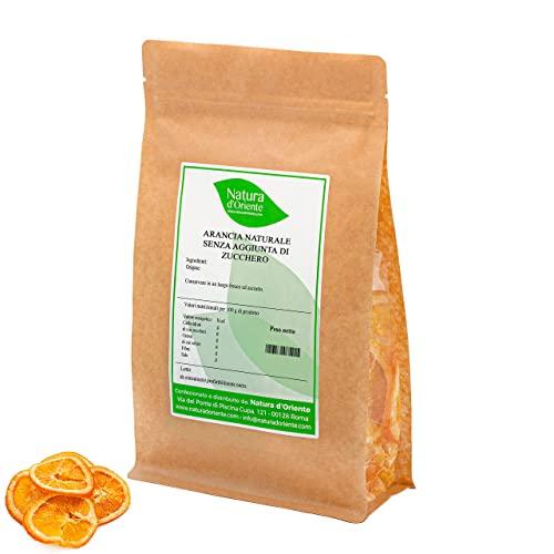 NATURA D’ORIENTE – Arance Disidratate Senza Zucchero, Per Cocktail, Decorazioni, Arance a Fette - Frutta Secca – Senza Conservanti e Coloranti - 250g