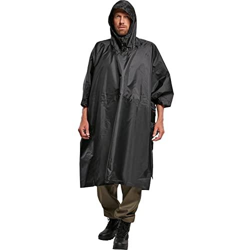 Brandit Brandit Ripstop Poncho Poncho in ripstop Uomo, Nero, Einheitsgröße