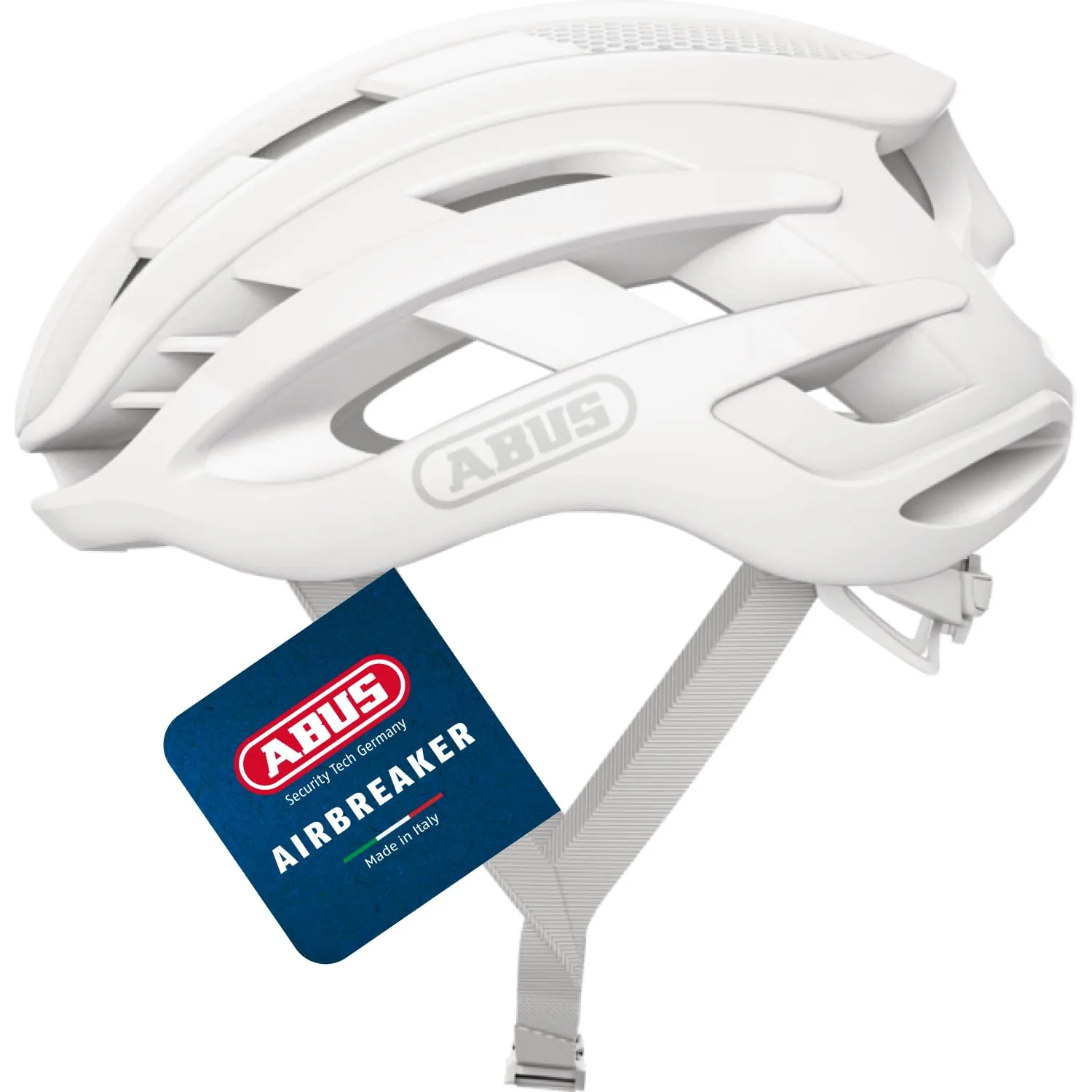 ABUS Airbreaker, Casco da Bicicletta Unisex Adulto, Bianco (Pure White), S (51-55 cm)