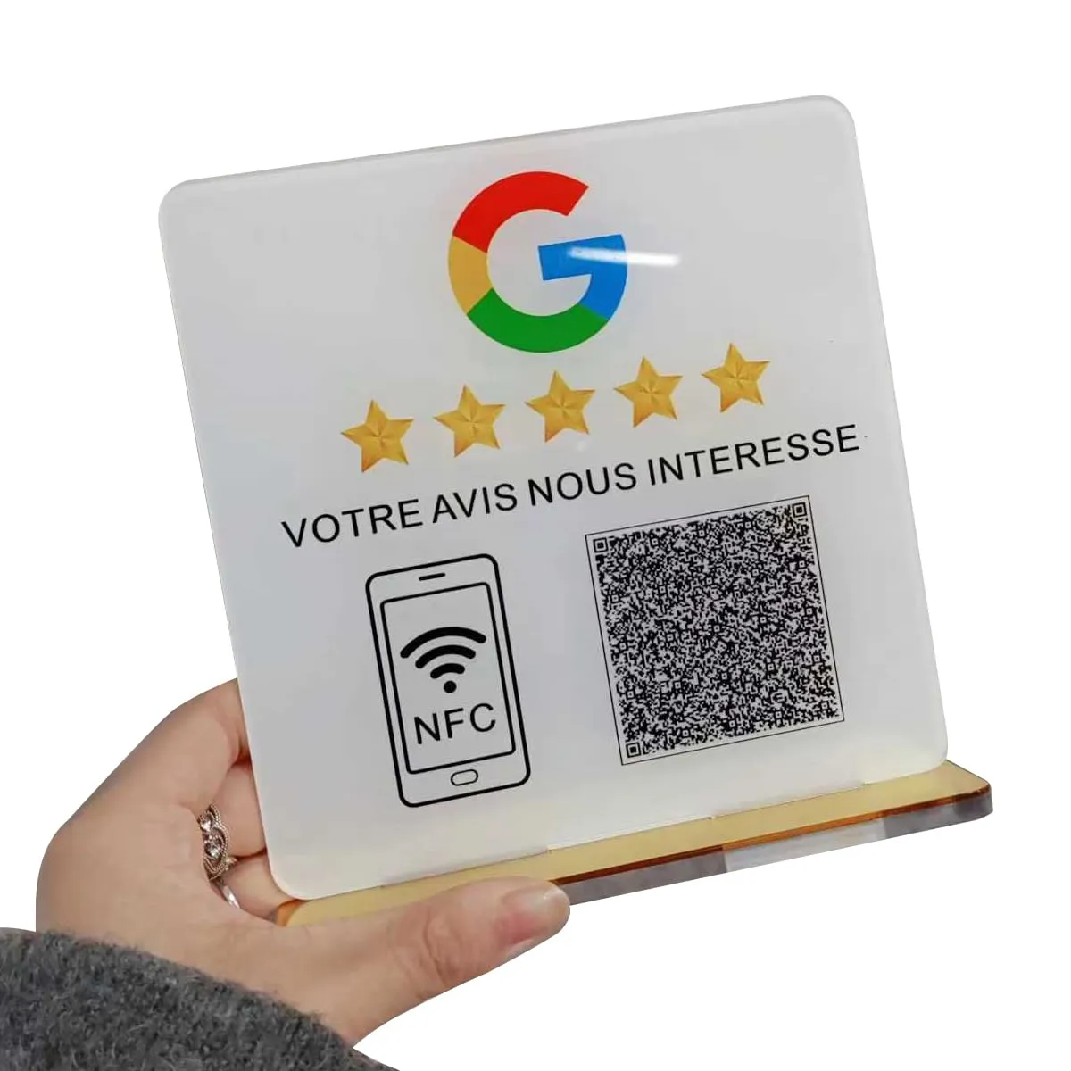 Panneau de code QR social Review Panneau de code QR Obtenez des avis plus positifs NFC Touch pour votre entreprise Magasins de détail Plaque de médias sociaux Barb Cils Nail Shop Décoration