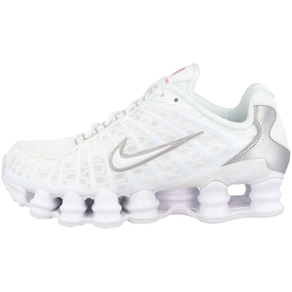 Nike Shox TL, Sneaker Donna, Multicolore (White/White/Metallic Silver/Max Orange 000), 39 EU