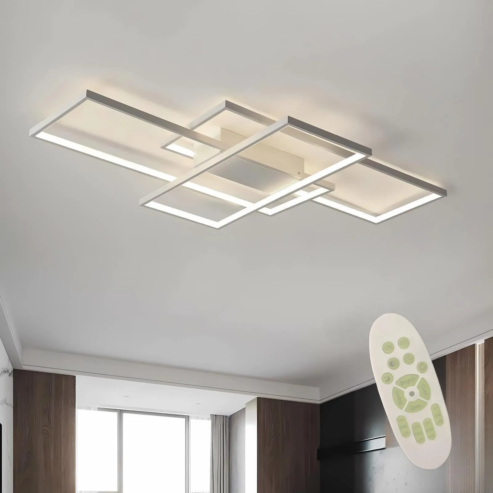 Diossad Plafoniera Led Soffitto Moderna,Dimmerabile Plafoniera Lampada Da Salotto Lampada Da Soffitto Led,Applica A Decorativa Soggiorno Camera Da Letto Cucina E Ufficio