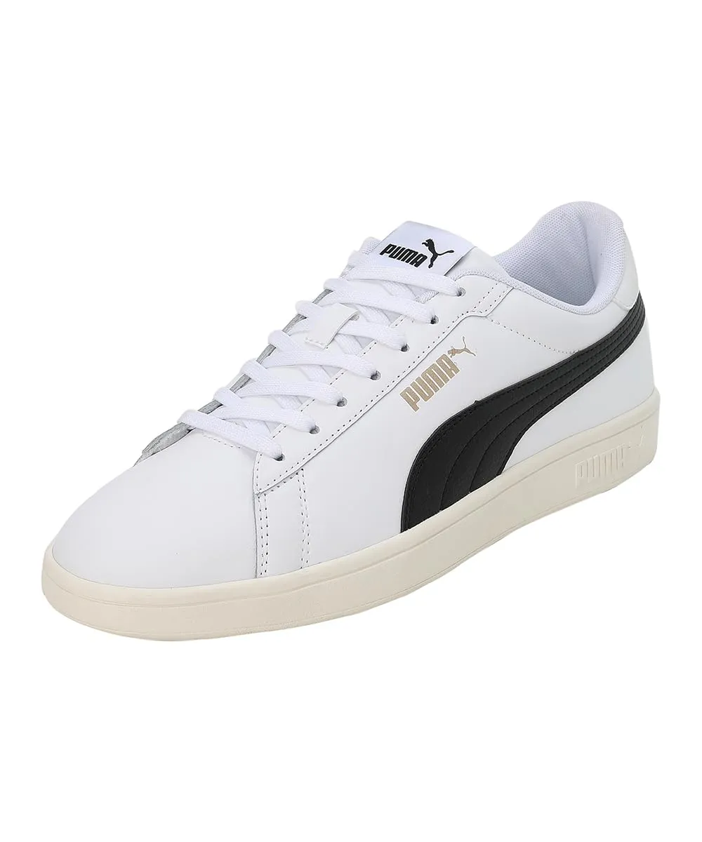 PUMA Smash 3.0 L, Sneaker Unisex-Adulto, Multicolore White Black Gold-Frosted Ivory, 42 EU