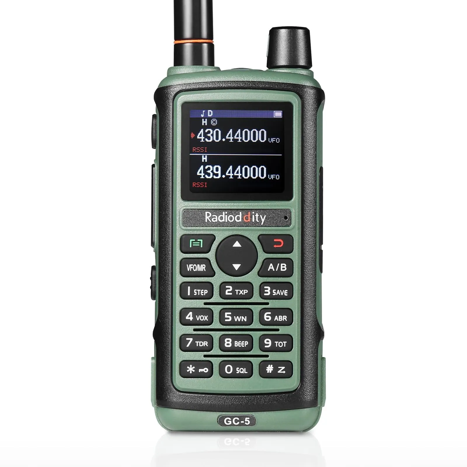 Radioddity GC-5 Radio Ricetrasmettitore Dual Band, Walkie Talkie Portatile a lungo raggio 144-146/430-440 MHz Radio licenza richiesta con Batteria da 1800 mAh, 999 Canali, DTMF, VOX, per Adulti