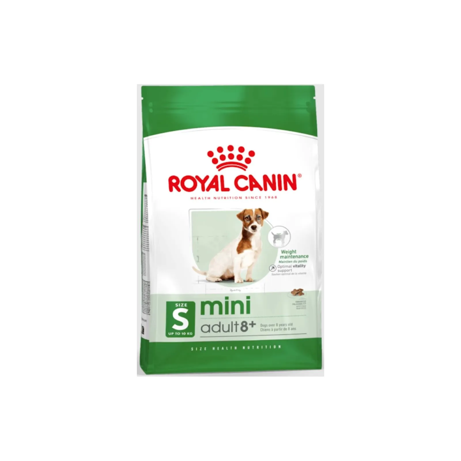 Royal Canin Mini Adult 8+ | 2 kg | Alimento completo per cani di piccola taglia (fino a 10 kg) nel 2° semestre di vita | Dall'8° anno di vita | Può contribuire a sostenere la vitalità