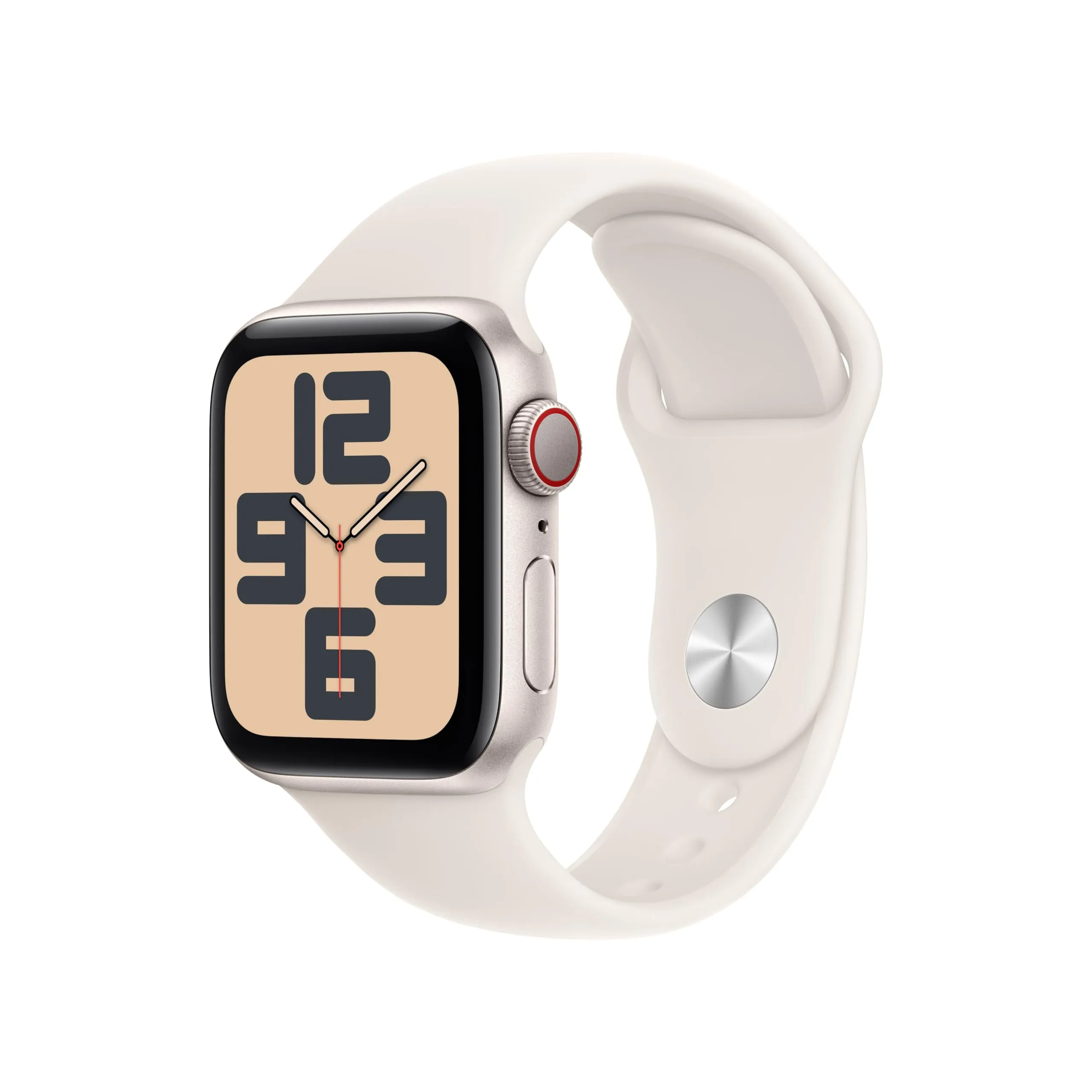 Apple Watch SE (2ª generazione, 2023) GPS + Cellular 44mm Smartwatch con cassa in alluminio color mezzanotte e Cinturino Sport mezzanotte - S/M. Fitness tracker, monitoraggio del sonno.